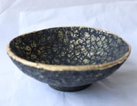 Image 10 of Black & Gold Paper Mache Bowl | OOAK Luxury Decorative Bowl