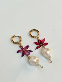 orchid earrings  (sample)