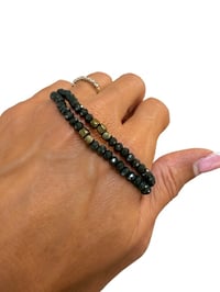 Image 2 of Deep Green Double Stack Elastic
