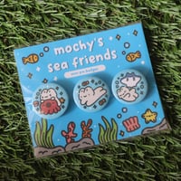 mochy's sea friends mini pins set
