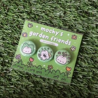 mochy's garden friends mini pins set