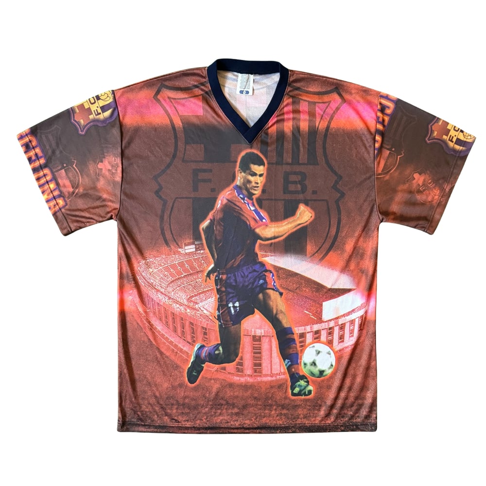 Image of Vintage 90s Rivaldo Bootleg Football Fan Shirt 