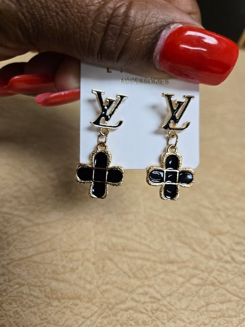 Image of Earrings (Goldband Black)