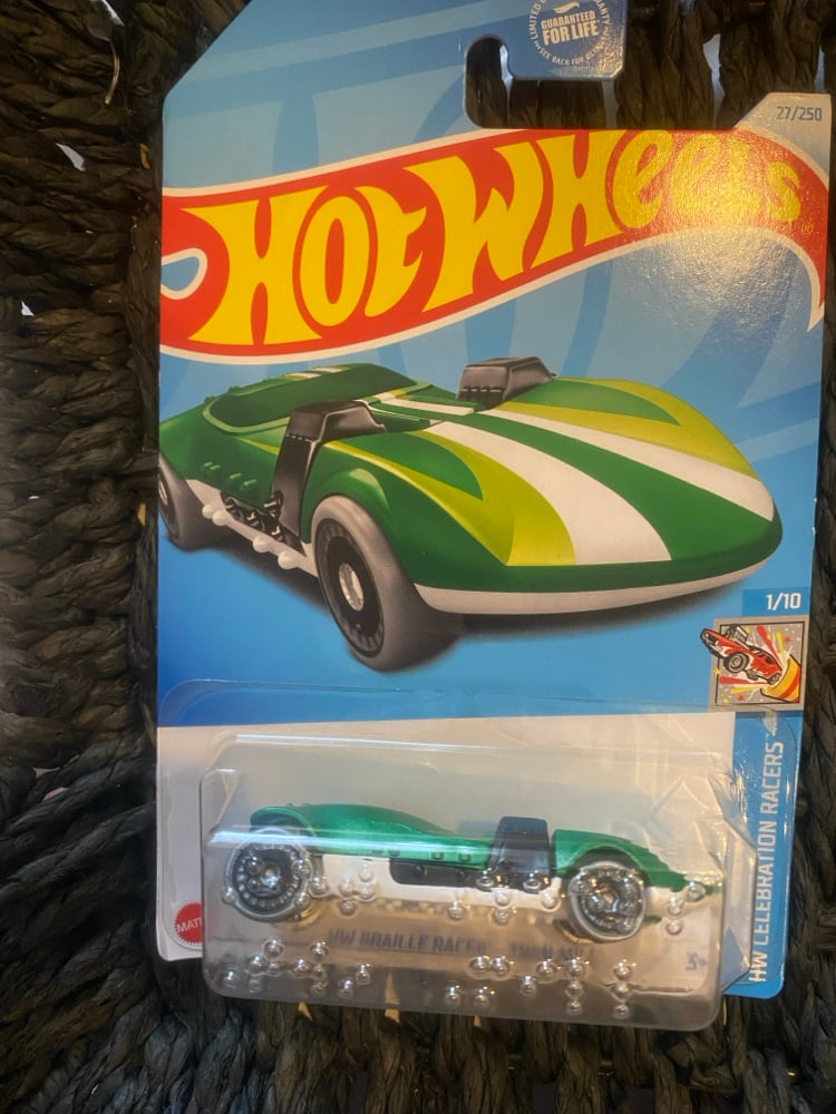 Image of Hot Wheels toy car racer green 27/250