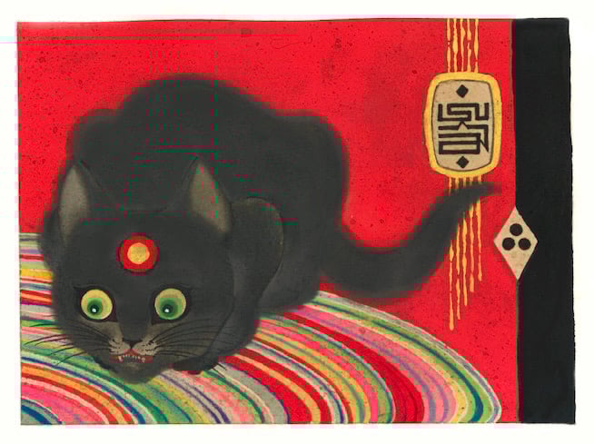 Image of THREE KITTENS #3 original painting