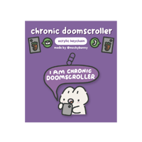 chronic doomscroller keychain