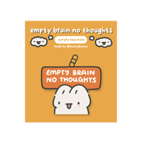 empty brain no thoughts keychain