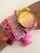 Image 3 of Pulsera de Seda pink heart