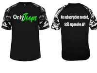 Image 2 of MrLiveBest OnlyJeeps No Subs Needed Black Camo Badger Tee