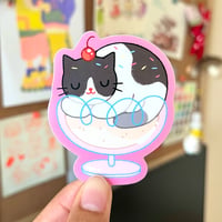 Image 2 of Kitty Sundae - Matte Vinyl Sticker