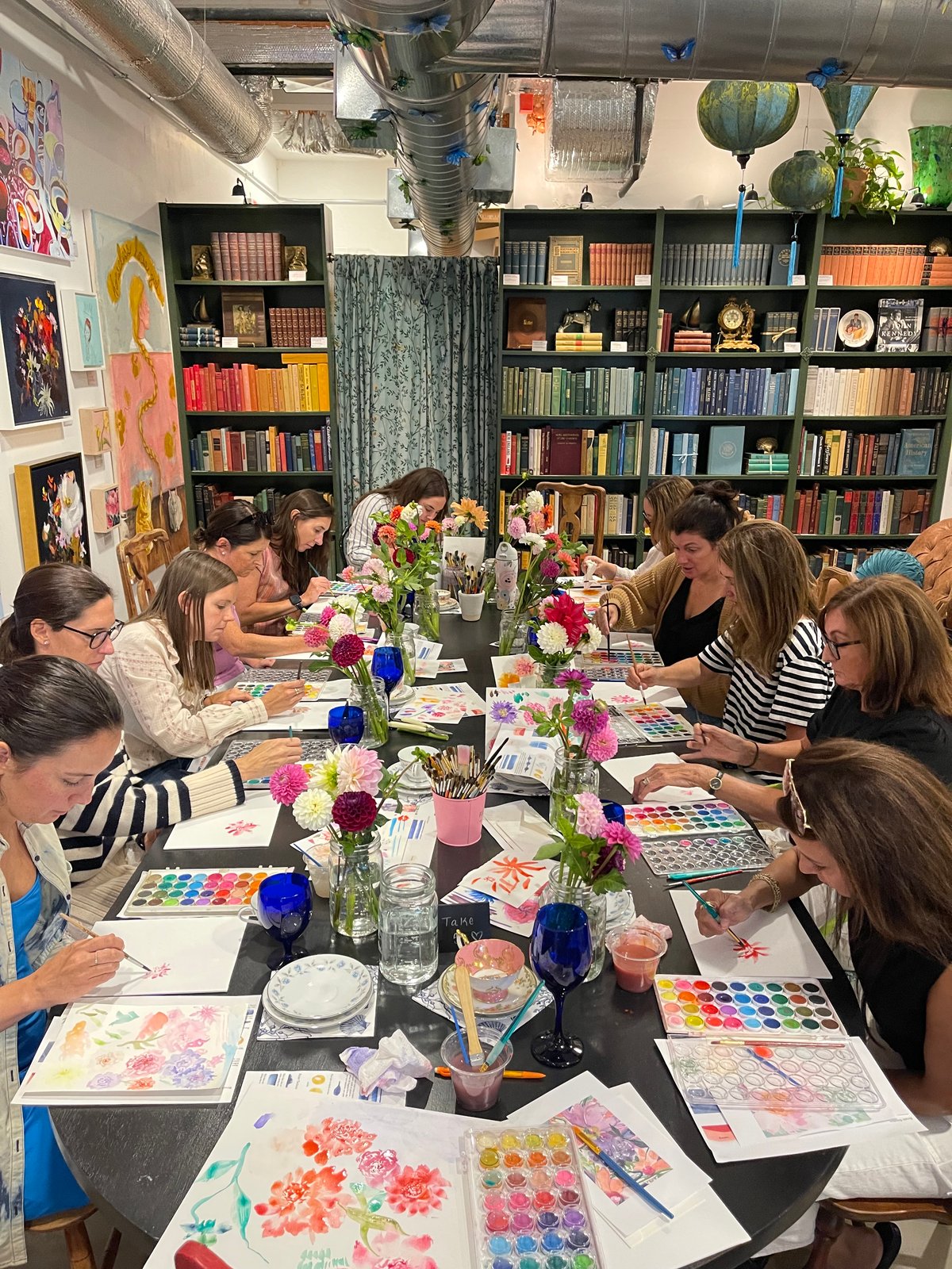 Image of Watercolor & Collage Workshop @ The Hermit on Green Street (Hingham, MA)
