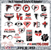 Image 1 of Atlanta Falcons Sets Design SVG Files, Cricut, Studio, Digital Cut Files