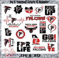 Image 2 of Atlanta Falcons Sets Design SVG Files, Cricut, Studio, Digital Cut Files
