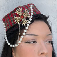 Image 2 of Tartan sailor hat 