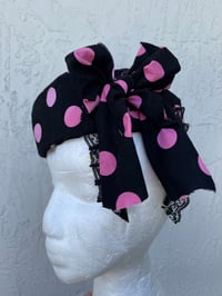 Image 2 of Pink Polka dot sailor hat 