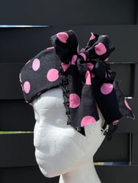 Image 1 of Pink Polka dot sailor hat 