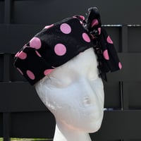 Image 4 of Pink Polka dot sailor hat 