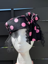 Image 1 of Polka dot bow with tulle piece 