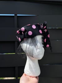Image 3 of Polka dot bow with tulle piece 