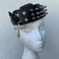 Image 2 of Leather spiked sailor hat 
