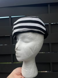 Image 3 of Black and white striped sailor hat 