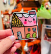 Little House  - glitter sticker