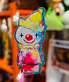 Clown peg doll  - glitter sticker