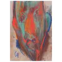 Image 1 of Gaze - Sketchbook Drawing in Soft Pastels on Paper 