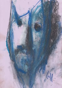 Image 2 of Curtain - Sketchbook Drawing in Soft Pastels on Paper 