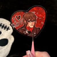 I ♥ MIKEY heart shaped sticker