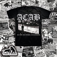ACAB all cops are enemies no exceptions BLACK T SHIRT 