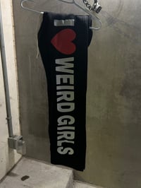 Image 2 of Black “I ❤️ weird girls” Weirdos Fashion Sweat Pants
