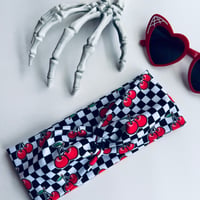 Checkered Cherries Headwrap