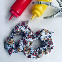 Tattoo Flowers Scrunchie