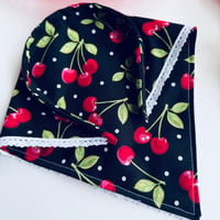Image 2 of Retro Cherries Scarf Headband  