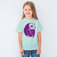 Image 1 of 'Hairy nose' - youth, soft mint t-shirt/glitter