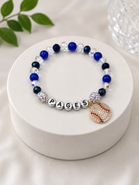 Image 1 of Pages Baseball-Inspired Personalized Bracelet 