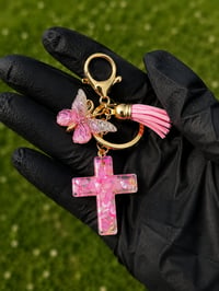 Image 3 of Butterfly & Cross Keychain 