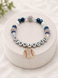 Image 1 of Hernandez Baseball-Inspired Personalized Bracelet