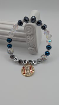 Image 3 of  Freeman Baseball-Inspired Personalized Bracelet