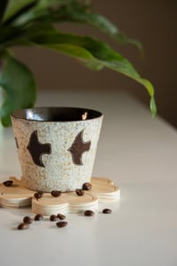 Image 1 of Hand-Painted Flying Bird Ceramic Cup