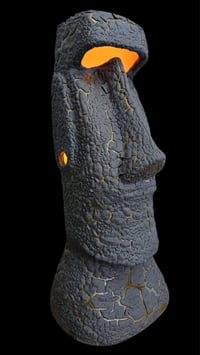 Image 3 of Tiki Classics Large Ceramic Easter Island Moai Lamp GATOR LAVA 1/1