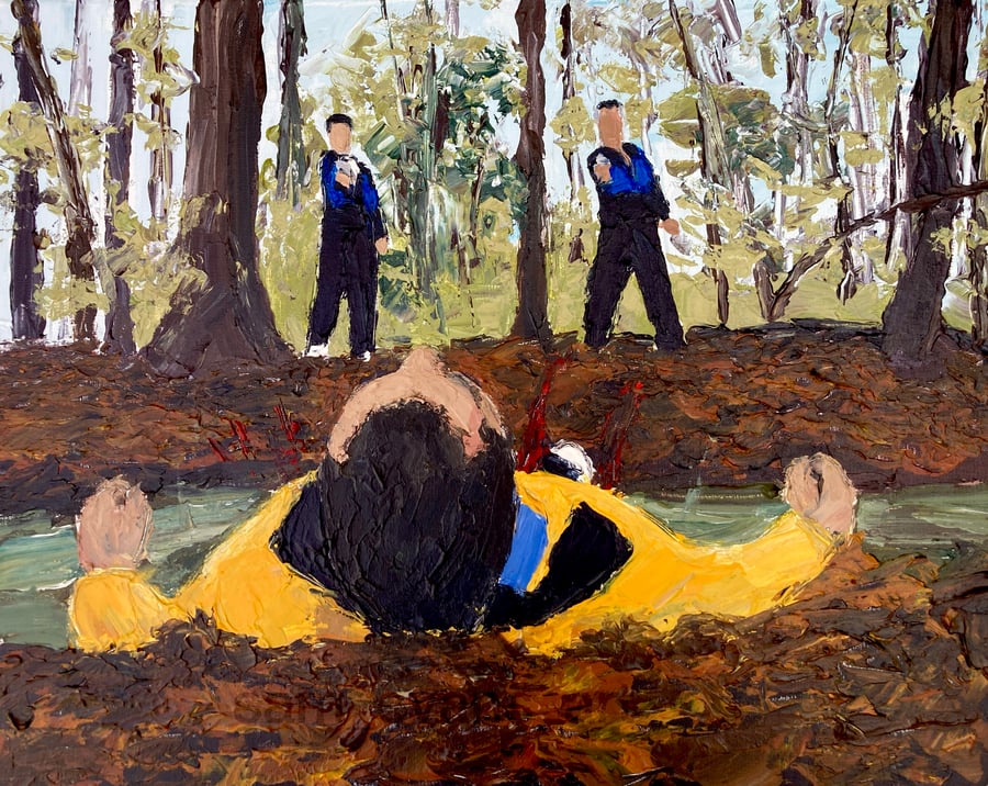 Image of Mikey Palmice gets whacked(original on canvas)
