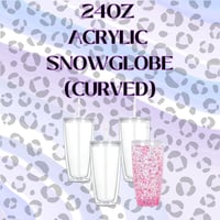 24OZ ACRYLIC CURVED SNOWGLOBE