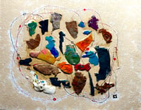 Image 1 of ORIGINAL 8x10 acrylic material on canvas panel, 'Atrocious Thought Bubble'