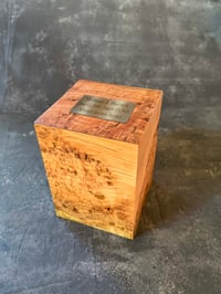 Image 3 of Cherry Burl Wood Cremation Urn - Unique Handcrafted 