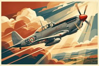 Image 3 of FIAT G-59 Stampa Fine Art in stile vintage 