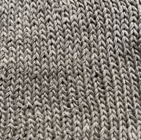 Image 6 of Summer Linen Black Isle Beanie – Lavender Grey, Taupe and Cream.