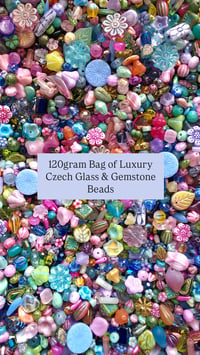 Image 1 of 120grams of Luxury Czech Glass & Gemstone Beads