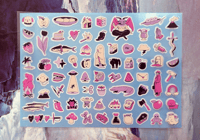 Image 2 of MISC sticker sheet (pink version)